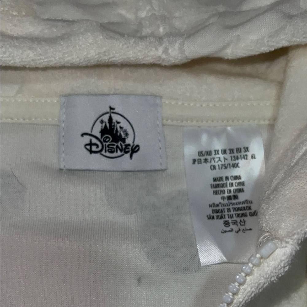 Cream Minnie Mouse Hoodie with Cartoon Embroidery - Picture 4 of 9
